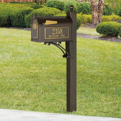 Seranto Deluxe Mailbox Set - Black - Grandin Road