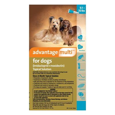 Advantage Multi For Medium Dogs 4 To 10 Kg (Aqua) 3 Pack