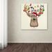 Trademark Fine Art 'Christmas Deer' Canvas Art Canvas in Brown | 14 H x 14 W in | Wayfair ALI7886-C1414GG