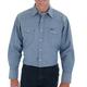 Wrangler Men's Western Long Sleeve Snap Firm Finish Work Shirt, Chambray, 16.5 Inches Neck 37 Inches Sleeve