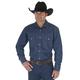Wrangler Men's Western Long Sleeve Snap Firm Finish Work Shirt - Navy - Large Tall