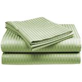 Alwyn Home 400 Thread Count Striped Sateen Sheet Set 100% Egyptian-Quality Cotton/Sateen/100% in Green | 80 H x 95 W in | Wayfair ANEW2025 39329466