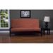 Everly Quinn Box Cushion Futon Slipcover, Polyester in Brown | 6 H x 75 W x 54 D in | Wayfair DABY4560 39313695