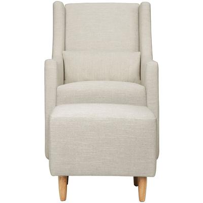Babyletto Toco Swivel Glider & Ottoman - Linen White