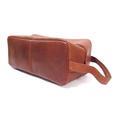 Brown Leather Shoe Bag (Golf), with Option to Personalise (Personalise with Text)