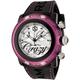 Glam Rock Women's GR60100 Miami Beach Collection Chronograph Pink Topaz Black Silicone Watch, Chronograph