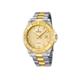 Festina Unisex Quartz Watch with Gold Dial Analogue Display and Two Tone Stainless Steel Bracelet F16683/2