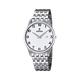Festina Men's Quartz Watch with White Dial Analogue Display and Silver Stainless Steel Bracelet F6833/3