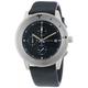 Tectonic Men's Quartz Watch with Black Dial Chronograph Display and Black Leather Strap 41-6900-44