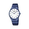 Lotus Men's Quartz Watch with Silver Dial Analogue Display and Blue Stainless Steel Plated Bracelet 18279/1