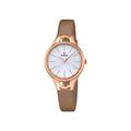 Festina MADEMOISELLE Women's Quartz Watch with Silver Dial Analogue Display and Brown Leather Strap F16956/1