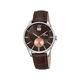 Lotus Men's Quartz Watch with Brown Dial Analogue Display and Brown Leather Strap 18322/5