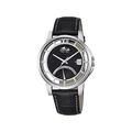Lotus Men's Quartz Watch with Black Dial Analogue Display and Black Leather Strap 18325/2