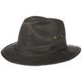 Stetson Vagabond Men's Traveler's hat - Adventurer's Cotton hat with 40+ UV Protection - Outdoor hat with Vintage Look - Summer/Winter Cotton hat - Sun hat Brown L (58-59 cm)
