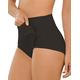 Leonisa Postpartum Underwear for Women - C-Section High Waist Girdle Panty with Adjustabe Belly Wrap, Black, XL