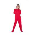 Big Feet PJs Red - (304) Jersey Knit Adult Footed Pyjamas (XL)