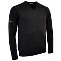 Glenmuir Lomond V-Neck Lambswool Sweater / Knitwear (M) (Black)