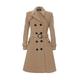 De La Creme - Camel Womens Wool & Cashmere Winter Long Belted Coat Size 20 48