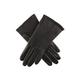 Dents Poppy Women's Single Point Leather Gloves BLACK 7