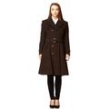 De La Creme - Brown Womens Wool & Cashmere Winter Long Belted Coat Size 20 48