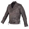 Marlon Brando Mens Stonewash Distressed Vintage Leather Jacket (M)
