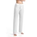 HANRO Women's Hose Lang Pyjama Bottoms, White (White 0101), EU 38 / 40, UK 10 / 12, Manufacture Size S