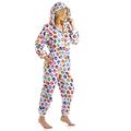 Camille Womens Multicoloured Paw Print Onesie 14-16 Rainbow PAW Print White