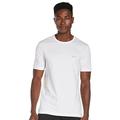 BOSS Mens Tee Cotton-Jersey T-Shirt with Contrast Logo Print White