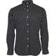 Relco Men's Black Polka Dot Longsleeve Button Down 100% Cotton Shirt Medium