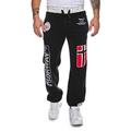 Geographical Norway MYER MEN - Printed Jogging Pants Casual Style - Soft Comfortable Sweatpants Sport Training Quality - Men's Casual Tracksuit Cotton Polyester (BLACK XXL)