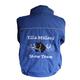 Personalised Embroidered Horse and Horseshoes Riding Waterproof Jacket (Age 13-14 to fit a 32/33" Chest, Royal)