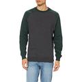 Urban Classics Men's 2-Tone Raglan Crewneck Sweatshirt, Multicoloured (Cha/Forest 669), M