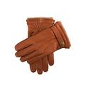 Dents Gloucester Men's Handsewn Cashmere Lined Deerskin Leather Gloves with Cashmere Cuffs HAVANA 9.5