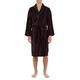 Bown of London - Men's Luxury Velour Dressing Gown - Black with Bright Stripes (XX-Large)