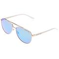 Michael Kors Women's HVAR 104525 59 Sunglasses, Rose Gold White/Blueemirror