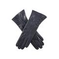 Dents Rose Women's Silk Lined Leather Gloves NAVY 8