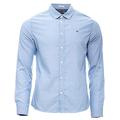 Tommy Jeans Men's Original Stretch Slim Fit Classic Casual Shirt, Blue (Lavender Lustre), Large