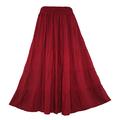 Beautybatik Maroon Women Boho Gypsy Long Maxi Tiered Peasant Skirt 20