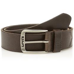 Levi's Men's Classic Top Logo Buckle Belt, Brown (Dark Brown), 80 cm (Manufacturer size: 80)