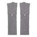 Long Cashmere Gloves, Grey