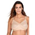 Miss Mary of Sweden Cotton Dots Women's Non-Wired Supportive Bra with Pattern Beige