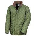 Result Mens Cheltenham Gold Fleece Lined Jacket (Water Repellent & Windproof) (2XL) (Olive)