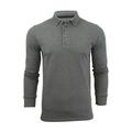 French Connection Men's Brunswick Tipping Long Sleeve Top, Grey (Charcoal Mel/Marine 3), Large