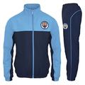 Manchester City FC Official Football Gift Mens Jacket & Pants Tracksuit Set XXL Blue