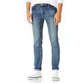 Demon&Hunter 808 Series Men's Skinny Slim Jeans, 32W / 32L, Dh8028 X Indigo X Normal