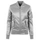 Urban Classics Women's Ladies Satin Bomber Jacket, Silver (Silver 473), M