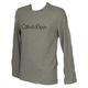 Calvin Klein - Grey Shirt - Long Sleeved Grey T Shirt Men - Designer Boys Clothes - Mens Tops Designer Crew Neck T-Shirt