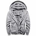 MANLUODANNI Men's Sport Suit Hooded Coat Fleece Tracksuit Jacket Gray XL