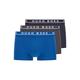 BOSS Mens Trunk 3P CO/EL Three-Pack of Stretch-Cotton Trunks with Logo waistbands Light Blue