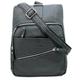 STARHIDE Mens Womens Real Leather Sling Backpacks Shoulder Cross body Rucksack Travel Messenger Bag 540 Black